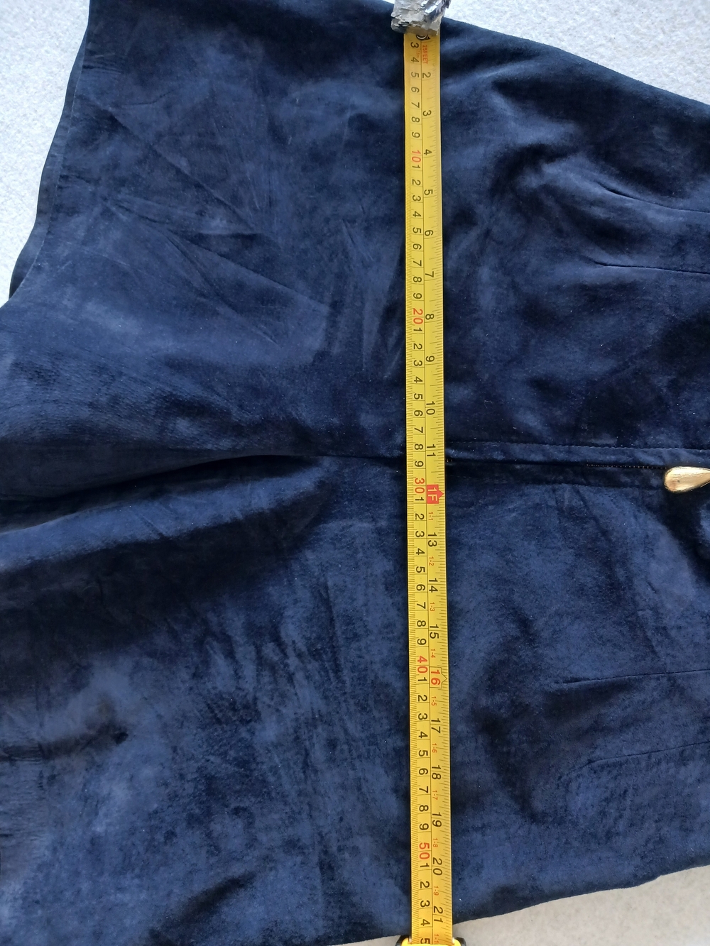 Danier Suede Vintage 90's Navy Pinafore Romper - Picture 14 of 16